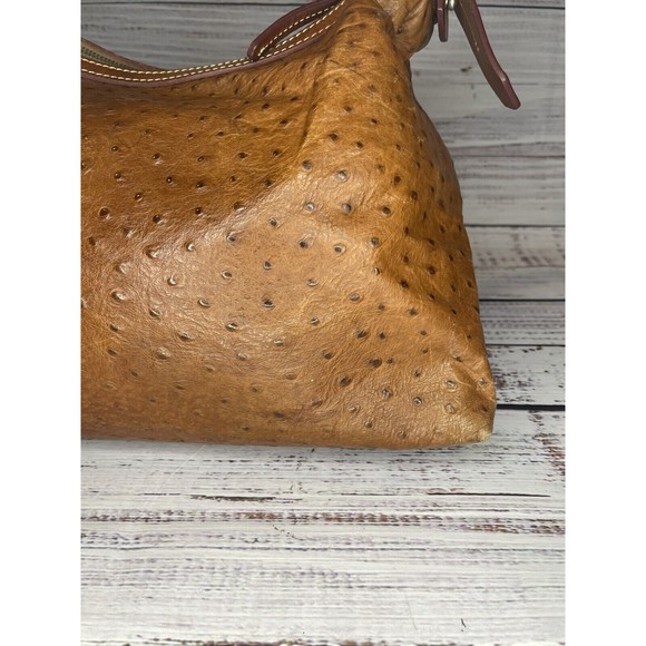 Dooney & Bourke Ostrich Leather Hobo Shoulder Bag GUC $348 - Picture 8 of 16